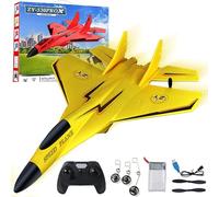 NNBWLMAEE Zy 530 Pro Rc Plane, 2.4ghz Rc Remote Control Fighter Plane Model, Rc Helicopter with Lights, Electric Light 360°Flip Remote Control Aircraft, for Aldult & Beginners (320-Yellow)