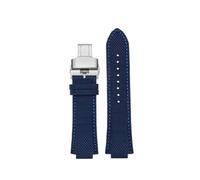 NNEAOTAQQ Convex Nylon Watchband Compatible With Casio Watch GST-B400 EFB-680 ECB-10D Series Canvas Lea-ther Bottom Strap Men's Bracelet