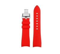 NNEAOTAQQ Curved Soft Silicone Strap 22mm Compatible With EDIFICE Racing ECB-900DB Watch Band Belt Compatible With Casio Replace Bracelet Men