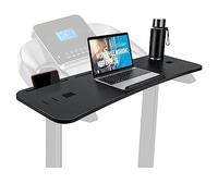 Nnewvante Treadmill Desk Attachment,Treadmill Laptop Holder for Tablets Laptops,Bamboo Laptop Stand for Treadmill Workstation Handrail up to 90cm, Black