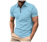NNGOTD 3 Pack Men's Blue XXL Slim Fit Regular Collared Club Neck Quick Dry Breathable Running Shirts, Sports, Wedding, T-Shirt