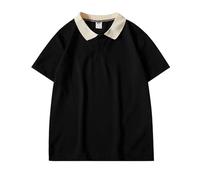 NNGOTD 4 Pack Mens Tshirts Polos Pique Tipping Pocket Collar Buttoned Regular Fit Top Gym for Men Clothes Golf t Shirts Mens UK Turtle Neck Thermal top Men Tops (Black, L)