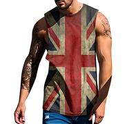 NNGOTD British Coronation Union Jack T-Shirts for Men United Kingdom Britain England Button Down Short Sleeve Beach Shirts Summer Casual Aloha Shirts 2024 King Charles Coronation Aesthetic Shirts