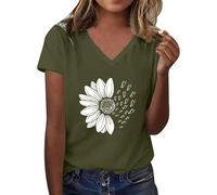 NNGOTD Cotton Linen Ladies Tops Summer Retro 3/4 Sleeve Tunic Top Loose Baggy T-Shirts Plus Size Lightweight Linen Flowy Boho Tee Shirts Blouse Cheerleader Outfit(Army Green,XXL)