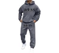 NNGOTD Full Tracksuit Set Mens Long Sleeve Beach V-Neck Button Down Shirts Summer Vacation Loose Yoga Pant with Pockets Lounge Wear Set Casual Sport Suit Christmas(Grey,XXL)