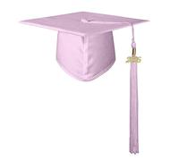 NNGOTD Graduation Cap for Adults and Kids 2026 Mortor Board Academic High School University Motorboard Hat with Tassel Academic Master Ceremony Costume for Preschool Kindergarten Ceremonies (Pink,S)