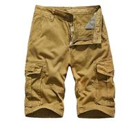 NNGOTD Gym Shorts for Men, Athletic Sports Quick Dry Breathable Workout Training Running Shorts with Pockets Work Wear Trouser Slacks Relaxed Fit Big and Tall Lounge Pants （Khaki,34）