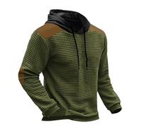 NNGOTD Halloween Adult Unisex Pullover Heavy Blended Hooded Fleece Jumper Work Wear Sweatshirt Hoodies Top Plain for Autumn Winter Holiday Loungewear Ugly Xmas Jumper (Army Green, M)