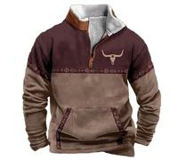 NNGOTD Halloween Mens 1/4 Zip Fleece Sweater Heavy Weight Hiking Outdoor Camping Warm Jumper Pullover Half-Zip Parka Streetwear Mens Christmas Polo Shirts (XXXXXL) Wine