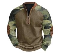 NNGOTD Halloween Men's Breathable Long Sleeve Polo Shirts Casual Smart Button Neck T Shirt Wicking Quick Dry Work Golf Hiking Tops with Pocket Streetwear Christmas Underwear Men (Army Green-1, XL)