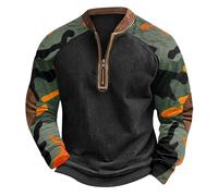 NNGOTD Halloween Men's Cardigan Full Zip Up Jumpers Jacket Sweatshirt Polo Long Sleeve Top Stand Collar Casual Lightweight with Pockets Overcoat Christmas Tunic (1-Army Green, XXL)