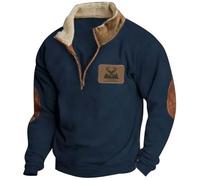 NNGOTD Halloween Mens Fleece Jackets Lightweight Warm Full Zip Casual Coat Microfleece Sweater Outerwear Running Jacket for Outdoor Hiking Travelling Outwear Funky Santa Shirt (d-Dark Blue, XXXXXL)