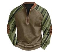 NNGOTD Halloween Men's Fleece Jumper 1/4 Zip Fleece Tops Stand Collar Long Sleeve Warm Winter Sweatshirts for Outdoor Hiking Fishing Work Knitwear Silly Christmas Jumpers (16-Army Green, M)