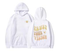 NNGOTD Halloween Men's Graphic Motif Fleece Pullover Crew Neck Sweatshirt with Back Print Outwear Workout Gym Sports Outdoor Sportwear Santa Claus Costume Adult (White, XXL)