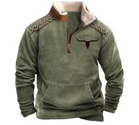 NNGOTD Halloween Mens Hoody Full Zip Up Hooded Hoodie Sweatshirt Fleece Patchwork Jacket Solid Color Coat with Kanga Pocket Overcoat Christmas Jumpers for Men 2025 (b-Dark Green, L)