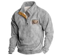 NNGOTD Halloween Men's Jumpers Crew Neck Knitted Sweaters Slim Fit Casual Lightweight Waffle Textured Long Sleeve Sweatershirts Outerwear Sport Wear Jesus Christmas Jumper (Light Gray, XXL)