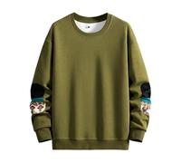 NNGOTD Halloween Men's Jumpers Tops Winter Warm Knitted Crew Neck Jumper Long Sleeve Soft Cozy Mock Neck Knitwear Pullover Sweaters for Men Sportwear Christmas Costumes for Men (Green #4, XXL)
