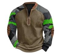 NNGOTD Halloween Men's Jumpers Tops Winter Warm Knitted Crew Neck Jumper Long Sleeve Soft Cozy Mock Neck Knitwear Pullover Sweaters for Men Outerwear Xmas Jumpers Mens (10-Green, XXXL)