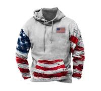 NNGOTD Halloween Men's Pullover Hooded Sweatshirts Plaid Jacquard Long Sleeve Drawstring Hipster Casual Hoodies Outerwear Boys Football Christmas Jumper (Grey #6, XXXXL)