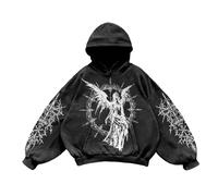 NNGOTD Halloween Mens Quarter Zip Mock Neck Fleece Jumpers with Sleeve Zip Pocket Casual 1/4 Zip Sweatshirts Pullover Sweater Activewear Christmas Hawaiian Shirt (Black-e, L)