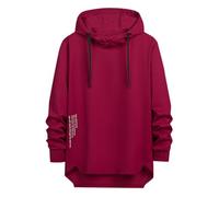 NNGOTD Halloween Mens Sweatshirts Plain Workwear Casual Crew Neck Jumper Fleece Sweater Sports Leisure Pullover Top for Autumn Winter Holiday Loungewear Ugly Christmas Cardigan (Red, XL)