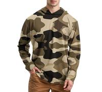 NNGOTD Halloween Men's Sweatshirts Quarter Zip Sweatshirt Long Sleeve Jumper for Mens Casual Pullover Waffle Pullover with Pocket Knitwear Football Christmas Jumper (H-Camouflage, S)