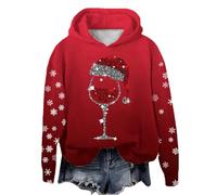 NNGOTD Ladies Sweatshirt Christmas Blouses for Women UK Womens Jumpers Size 16 Teen Clothes Teddy Bear Jacket Women S Hoodie Sweatshirt Saree Blouse Ladies Dress Coat (Red, M)