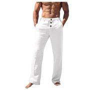NNGOTD Lightweight Trousers for Men UK high Waisted Cargo Pants Men Men s Pyjama Bottom Men Trousers for Work Mens Renaissance Pants 34x34 Mens Jeans Mens Chinos Pants Tapered (White, S)