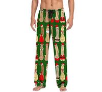 NNGOTD Linen Trousers Mens UK Mens Drawstring Cargo Pants 3XL Skinny Tracksuit Bottoms Mens Trousers xs Mens Sleep Pants Funny Graphic Jeans for Men Baggy Plaid Chinos Pants Men (Green, L)