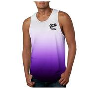 NNGOTD Men's Bodybuilding Stringer Tank Tops Y-Back Gym Fitness Workout Training Running T-Shirts Athletic Quick Dry Top Loungewear Xmas T-Shirt Designer Clothes for Men (Light Purple, XL)