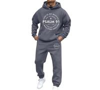 NNGOTD Men's Clothes Casual Tracksuits Crew Neck Jumper Long Sleeve Pullover Tracksuit Set Sweatshirt and Joggers Workout Sets Casual Running Sport Sweat Activewear Suit Holiday Clothes (Grey, XXL)