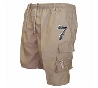 NNGOTD Mens Combat Shorts Cargo Pockets Casual Knee Length Jeans Denim Pants Stretch Chino Trousers Casual Slacks Regular Fit Draw Cord Workwear Bottoms Sportwear (Khaki,3XL)