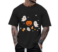NNGOTD Mens Halloween Shirts Ugly Pumpkin Bat Print Long Sleeve Button Down Casual Jack-O-Lantern Costume Dress Shirt Theme Party Clothes Problem Solved Tshirt Man Halloween Costumes 2025, XXL