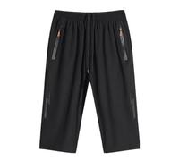 NNGOTD Men's Lightweight Gym Shorts Work Trousers Multi Pockets Cargo Combat Work Pants Work Trousers for Man Overall Shorts Mens Slacks Casual Stretch Casual Trousers for Men(Black,5XL)