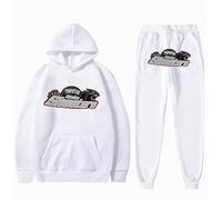 NNGOTD Mens Personality Sport Set Button Down Shirt Long Sleeve Casual Beach Pants Summer Yoga Outfits Active Sets Sport Running Jogging Jacket with Joggers Bottom Pant Xmas(White,M)