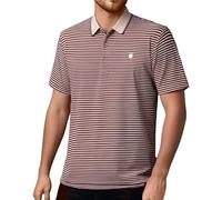 NNGOTD Men's Short Sleeve Casual Polo Shirts Classic Button Contrasting Colors T-Shirts with Pocket Stylish Golf Tops Big and Tall Top Workwear (Red,L (50))