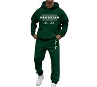 NNGOTD Mens Tracksuit Set Hooded Fleece Pullover Hoodie with Joggers Casual Athletic Wear Plain 2Pc Top and Jogging Bottoms Full Sets Activewear Set Hippie Outfit Christmas (Men's Tracksuits,S)