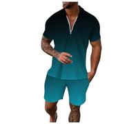 NNGOTD Mens Two Piece Outfits Sets Summer 2 Piece Casual Athletic Jogging Outfits Short/Long Sleeve Track Suits for Men Set Men 2 Piece Outfit Shorts Men Suit Pants Set(Navy,L)