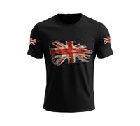 NNGOTD Men's Union Jack T-Shirt Vintage UK Flag Great Britain Tshirts Short Sleeve British Patriotic Graphic Tee Top Comfortable Summer Crewneck T Shirts Funny St Georges Day Tshirt, XXL