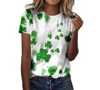 NNGOTD St Patricks Day Shirt Women Plus Size St. Patrick Day Tshirt Shamrock V Neck T Shirt Lucky Irish Tops Ireland Pride Tee Tops Work Clothes Pattys Blouses (A1 Army Green,M)