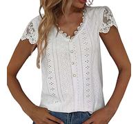 NNGOTD Tunic Tops for Women UK Women's Pima Cotton Short Sleeve Shirt Loose Workout T-Shirt Athletic Casual Top Cropped Vest Tops for Women UK Tshirt (White, L)