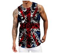 NNGOTD Union Jack 2024 T-Shirts for Men UK British Flag Short Sleeve Shirts Summer Striped Casual Shirt Button Down Regular Fit Tops England Football Collarless Short Sleeve Stylish Athletic Tshirts
