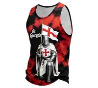 NNGOTD Union Jack Flag t Shirt Mens Polo Shirts Short Sleeve Rapid Drying Lightweight Golf Casual Printed Top Breathable Moisture-Wicking T Shirts Britain UK United Kingdom Streetwear (#004 Red,XL)