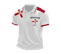 NNGOTD Union Jack T Shirt for Men United Kingdom Britain England Short Sleeve Classic Casual Cotton Pique Breathable Golf Tops Tennis T-Shirt England Football Anime Shirts (White,XL)