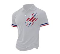 NNGOTD Union Jack T Shirts Polo Shirts for Men Moisture Wicking Quick-Dry 4 Way Stretch Golf Shirts Casual Print Colorful Mens Polo Shirts Short Sleeve King Charles 2025 Workwear,M