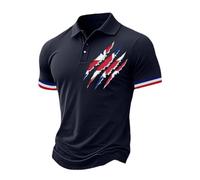 NNGOTD Union Jack Tshirt Polo Shirts for Men Adult Summer Short Sleeve Breathable Cotton Buttons T-Shirt Casual Golf Tennis Gym Tops Men UK 2025 King Charles Coronation Work Wear,S