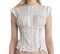 NNGOTD Women Blouse and Shirts Women's Summer Casual Short Sleeve/Sleeveless Tunic Tops with Leggings V-Neck T-Shirt Loose Blouse Crop Tops for Women UK Long Sleeve Tshirt (White, L)