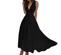 NNGOTD Women's Dress, Summer Dresses Sleeveless Working Dress Short Sleeve Print V Neck Casual Women Dress Plus Size Maxi Dress Shirt Dress Women Plus Size Casual Dress Going Out Maxi Dresses