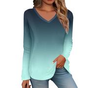NNGOTD Womens Vests Tops Womens Casual Tunic Blouse V Neck Rolled Up Sleeve Chiffon Elegant Plain Loose Button Down Shirts Polo Tops Gothic Vest Tops for Women UK Tshirts (Mint Green, XXL)