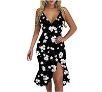 NNGOTD Women's Vintage Floral Lace Ruffle 3/4 Sleeves Evening Party Formal Long Dress Elegant Dresses for Women Womans Sun Dresses Womens Faux Leather Skirt (Black, XXL)